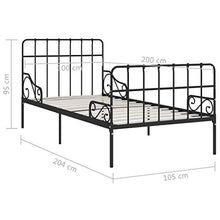SKM Giroletto con Doghe Nero in Metallo 100x200 cm (18.9kg)