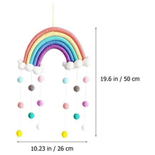 Dan&Dre Campanelli a Vento per Lettino da Appendere, campanelli a Vento mobili per Neonati Campanelli a Vento appesi Nuvole Gocce di Pioggia Nappe Arcobaleno Campanelli eolici per Neonati