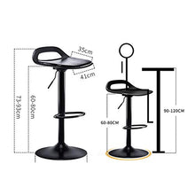 LIZIXH Moderno Bar Sgabelli 2 Set, Regolabile Ascensore Girevole Nero Gas, Chrome poggiapiedi e Base, for Colazione Bar/Contatore/Cucina/Casa Sgabelli (Color : C)