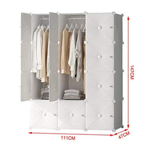 Cassapanche GGJIN Armadio Semplice Hanging Semplice Moderna economia for Adulti in Acciaio, fissate Tubo di Legno Solido da Letto Doppio Rinforzo in Tessuto Bold
