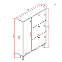 LYLSXY Scarpe da Scarpe, Scarpe Armadio Cabinet Cabinet Europeo in Legno Massello in Legno Massello Multifunzionale Soggiorno Armadietto Porta Armadio