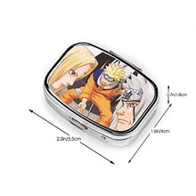 Naruto - Scatola per pillole con uva dolce, scatola quadrata per pillole da portare in giro per gestire pillole portatili: 2 scomparti