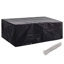 Lechnical Pratico Set di 2 Fodere per mobili da Giardino, Fodera per mobili da Giardino in polietilene Nero, Set 2 Pezzi 200 x 160 x 70 cm (Lunghezza x Larghezza x Altezza) -con 8 Fori