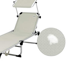 Casaria Lettino Prendisole Malta in Alluminio 210cm 150kg con Tetto Parasole Sdraio da Spiaggia Lettino da Giardino in Tanti Colori