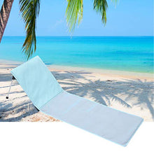 LINGZE Stuoia Pieghevole per Sedia da Spiaggia da Giardino, sedie Leggere per sedie a Sdraio da Esterno con Schienale Regolabile in Metallo, Blu