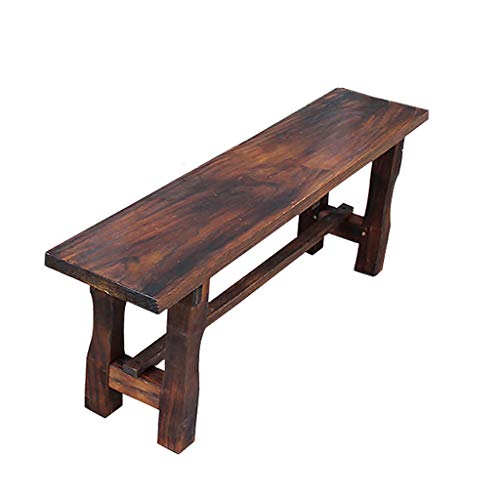 Panca da Esterno, Panca in Legno massello, Panca in Legno carbonizzato, Panca per Scarpe, panchina per Parco, Panca Lunga (Color : A, Size : 100 * 25 * 42cm)