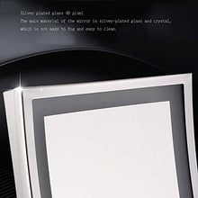 AJH Specchio da Bagno Specchio da Trucco da 8 Pollici a LED Specchio da Trucco Quadrato Specchio da Barba per Bagno Specchio da Trucco Pieghevole in Acciaio Inossidabile