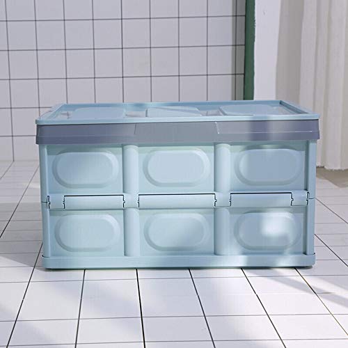 Tbaobei-Baby Bauli e contenitori Esterna Impermeabile Organizzatore Storage Box Cortile Auto Toolbox Garden Moving Pieghevole Storage Box con Coperchio (Color : Blue, Size : 30L)
