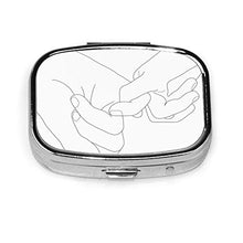 Scatola quadrata per pillole e medicine Pinky Promise Fashion Organizer da viaggio per pillole integratori di vitamine