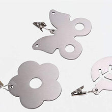 N\O 8 Pezzi Pesi Tovaglia Clip, Pendente per Tovaglia in Acciaio Inossidabile, Pesi per Tovaglia con Clip in Metallo, Morsetti per Tovaglia per Campeggio All'aperto,Giardino, Casa