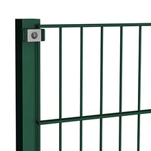 vidaXL Pannello di Recinzione 2D con Pali Robusto Recinto Giardino Barriera Privacy Sicurezza in Ferro Verniciato a Polvere 1,7x1,2 m Verde