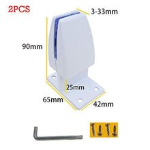 AURALLL 2Pcs / Set Partition Bracket ispessite Lunetta Fissa Clip divisore Morsetto Staffa Escursioni Partition Supporto dello Schermo di segretezza Morsetto divisore starnuto Gaurd
