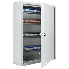 HMF 13542-07 Armadietto Chiave, Custodia per Chiave, 42 ganci, 35 x 27 x 8 cm, grigio chiaro