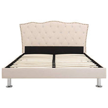 SKM Letto con Materasso Tessuto Beige 120x200 cm (38.28kg) Beige-7185