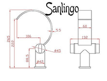Sanlingo Design Miscelatore Rubinetto Lavabo Cromo