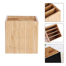 Fictory Scatola portaoggetti, portaoggetti da Tavolo in bambù, Penna, Matita, Contenitore, Contenitore per cancelleria, con gessetto Magnetico a Scatto