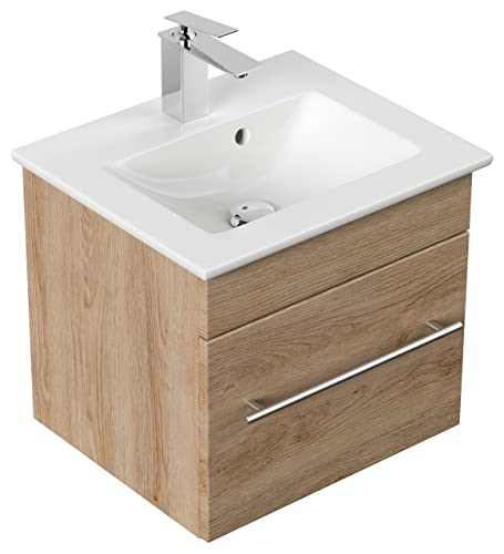 Mobile bagno con lavabo Villeroy & Boch Venticello 50cm rovere chiaro