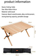 CASTOR Tavolo da Picnic all'aperto Tavolo Pieghevole all'aperto, Tavolo in Rotolo di Uovo in Legno, Tavolo Pieghevole Portatile, Auto-Guida Camping Home Barbecue Tavolo da Picnic BBQ Party Table