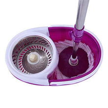 SSAYY Spray Mop Mop in Microfibra Ultra Sottile con Testa Rotante A 360 Gradi con Secchio in Acciaio Inossidabile I Materiali di Pulizia per La Casa Viola Si Muovono in Modo Flessibile