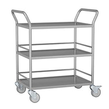 Carrello Silenzioso A Tre Strati, Carrelli per Chirurgia Ospedaliera, Carrello per Cure Infermieristiche, Carrello Scorrevole in Acciaio Inossidabile con Freni, Veicolo per Attrezzature Mediche