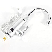 KKAAMYND Piccolo Display LCD, Rubinetto Elettrico istantaneo 3000 W, scaldabagno con scaldabagno (Bianco), Acciaio Inox di Alta qualità, Materiale ottimizzato
