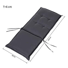 Outsunny HOMCOM Set 2 Cuscini per Sedia a Sdraio da Giardino, Materassini Imbottiti Impermeabili Antimuffa Antiscivolo 120x50x6cm