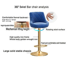 Sgabelli da Bar Sedia Set di 4 Bar Moderno Sgabelli Flanella sede contatore Altezza Regolabile a 360 ° Sgabello Girevole (2 Colori) Regolabile Sgabello da Bar (Color : Blue And Pink)