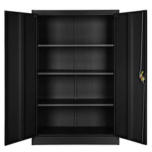 TecTake 800598 Armadio di Ufficio Chiudibile, Piani Regolabili Singolarmente in Altezza, Facile da Montare - Modelli Differenti (140x90x40 cm | No. 402937)