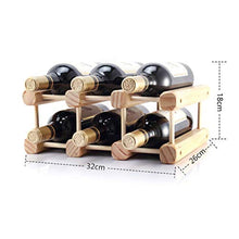 WEI-LUONG Vino di Legno Solido Rack di Legno Creativo Wine Rack Possono Essere assemblati 32x26x18cm Semplice Wine Rack