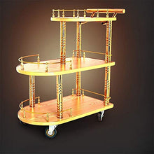 YIN YIN Carrello per Ripiani Carrello portaoggetti Hotel Restaurant Carrello portaoggetti Mobile di Grande capacità Rosso Titanio 2 Colori 81X40X81CM Carrello a rulli (Color : B)