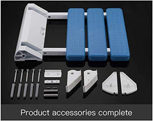 Sgabello per Doccia Pieghevole a Parete, Sgabello in plastica ABS Luminoso Non Facile da sbiadire, Non Facile da Indossare Adatto/Antiscivolo Soggiorno Cucina Bagno 0416 (Colore: Blu)