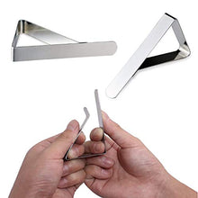Nsiwem Fermatovaglia 24 Pezzi Tovaglia Clip in Acciaio Morsetti Tovaglia Ferma tovaglia da tavola Fermatovaglia da Esterno Picnic Clips Porta tovaglie Argento per Outdoor Picnic Party