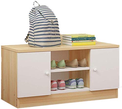 YANG Corridoio Shoe Rack Cambio di Scarpe da banco da Letto in Legno Poggiapiedi Bagagli Petto Guardaroba Dressing Table Sgabello Ottomana 80X32X39.2CM