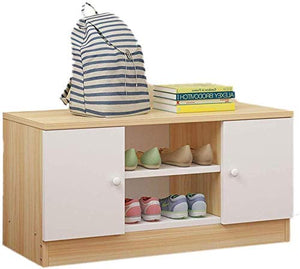 YANG Corridoio Shoe Rack Cambio di Scarpe da banco da Letto in Legno Poggiapiedi Bagagli Petto Guardaroba Dressing Table Sgabello Ottomana 80X32X39.2CM