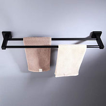 VLERHH Portasciugamani, Portasalviette Nero, Porta Asciugamani da Bagno (40 Cm, 50 Cm, 60 Cm),60cm