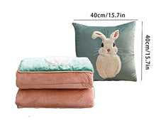 2 in 1 Trapunta a Doppio Uso Di Cuscini Ufficio Nap Coperta Multifunzione 4 Stagioni Calde Trapunta Per Rest Verde Sedia Da Ufficio