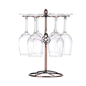 Nilican, portabicchieri da vino rosso per bar, ristorante, supporto a spirale autoportante supporto a testa in giù appeso tazza organizzatore display