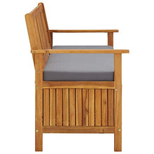 FAMIROSA Cassapanca da Giardino 120 cm in Legno Massello di Acacia-0276