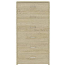 FAMIROSA Credenza con 6 Cassetti Rovere Sonoma 50x34x96 cm in Truciolato