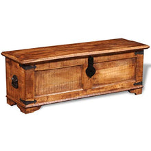 XINGLIEU baule portaoggetti Marrone, baule portaoggetti in legno, tavolo supplementare, 110 x 35 x 40 cm