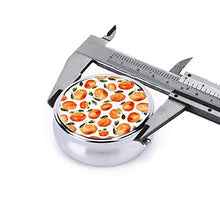 Mandarini, contenitore rotondo per pillole a 3 scomparti, in metallo, per medicina e vitamine, contenitore decorativo per viaggi all'aperto