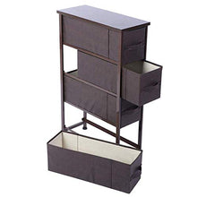 GWFVA Cassettiera Stretta con 4 cesti in Tessuto, 45 x 30 x 95 cm, Organizer Multiuso per Camera da Letto con cassetti Stile Classico