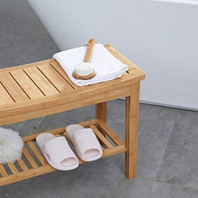 Doccia Panca Sgabello con Shelf - Impermeabile di bambù Spa Bagno Decor Bagno Organizzatore - Legno Panchina for Interni o Esterni USA