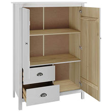 FAMIROSA Armadio a 2 Ante Hill Range Bianco 99x45x137cm in Legno di Pino Bianco