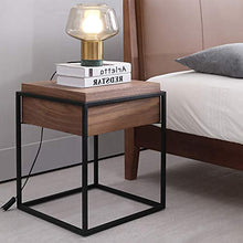 WFDLIU Ferro Battuto in Legno Massello Comodino Piccolo 1 Cassetto Mobili Comodini Camera da Letto È Anche Un Piccolo Tavolo Tavolino Tavolino in Noce