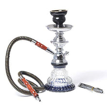 XJJY Shisha NACKAH Genuine EGYPTINE SHESHA SHESHA Stile di Cafe con Tubo Flessibile da 100 cm Lavabile (Nero)