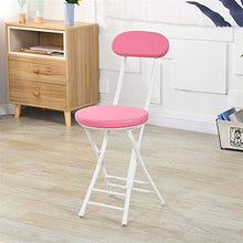Sedie Pieghevoli 2 Pezzi Sgabello Pieghevole, Sgabello da Bar Con Schienale, Pieghevole Piccolo Sgabello Rotondo Portatile per Casa, Cucina, Patio, Giardino Pieghevoli Ufficio ( Color : Pink )