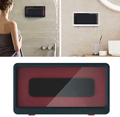 Gadget superbo per il divertimento del bagno, custodia per telefono a parete Supporto per telefono impermeabile Bagno WC, antiappannamento, impermeabile (Blu)