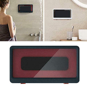 Gadget superbo per il divertimento del bagno, custodia per telefono a parete Supporto per telefono impermeabile Bagno WC, antiappannamento, impermeabile (Blu)