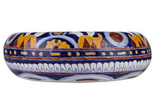 Cerames Imelda - Lavabi da appoggio rotondi messicani | Lavabo Talavera in ceramica 40 cm dal Messico | Motivi decorativi colorati